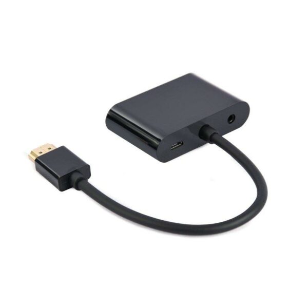 ADAPTADOR GEMBIRD HDMI/M A HDMI/H + VGA/H + CABLE AUDIO BLACK - Imagen 2