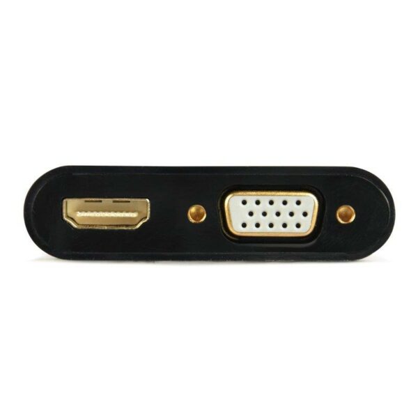 ADAPTADOR GEMBIRD HDMI/M A HDMI/H + VGA/H + CABLE AUDIO BLACK - Imagen 3