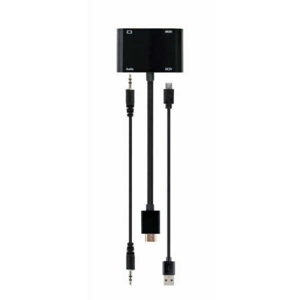 ADAPTADOR GEMBIRD HDMI/M A HDMI/H + VGA/H + CABLE AUDIO BLACK - Imagen 4