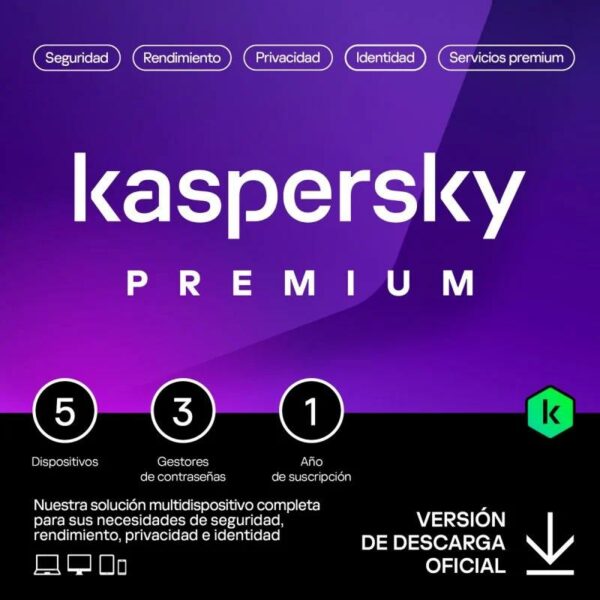 ANTIVIRUS KASPERSKY PREMIUM 1YEAR 5L PC/MAC/ANDROID/IOS