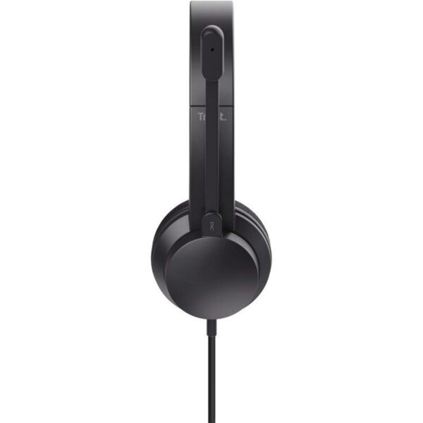 AURICULARES + MICROFONO TRUST AYDA HEADSET PC ENC USB BLACK - Imagen 3