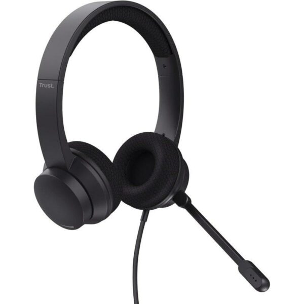 AURICULARES + MICROFONO TRUST AYDA HEADSET PC ENC USB BLACK - Imagen 5