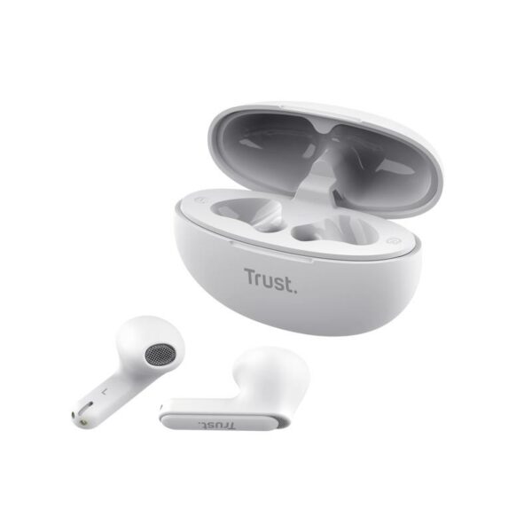 AURICULARES TRUST YAVI EARPHONES ENC BLUETOOTH WIRELESS WHITE - Imagen 3