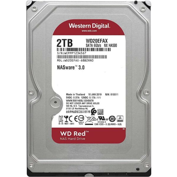 DISCO DURO WESTERN DIGITAL 2TB 3,5 SATA RED - Imagen 2