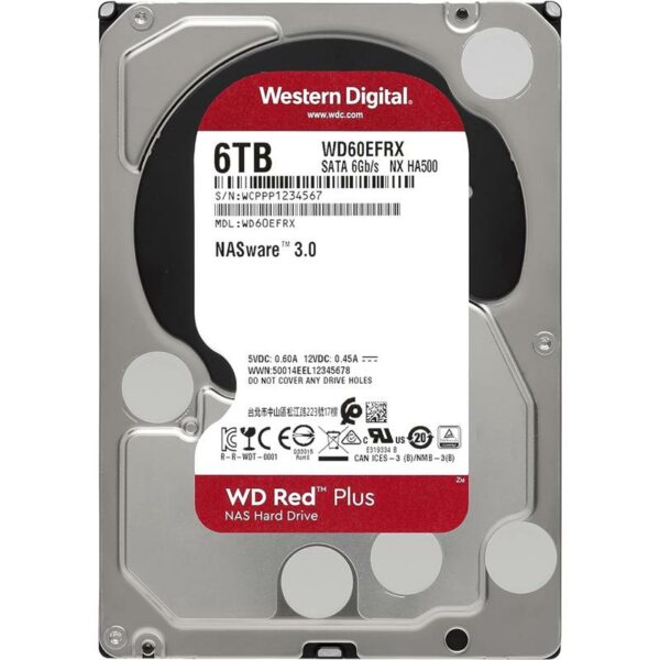 DISCO DURO WESTERN DIGITAL 6TB 3,5 RED PLUS NAS SATA3 256MB - Imagen 2