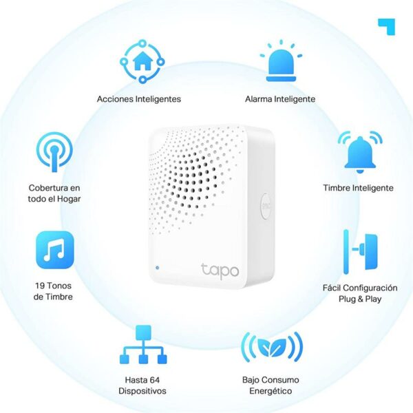 HUB CON SIRENA TIMBRE TP-LINK TAPO H100 - Imagen 2