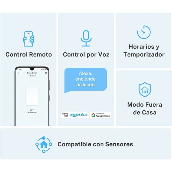 INTERRUPTOR LUZ TP-LINK TAPO S220 WIFI - Imagen 2