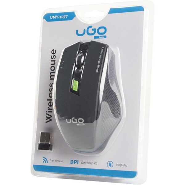 RATON UGO MY-03 1800DPI WIRELESS OPTICO BLACK - Imagen 3