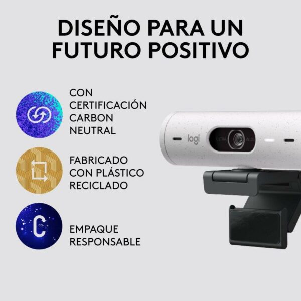 WEBCAM LOGITECH BRIO 500 FHD USB-C WHITE - Imagen 5