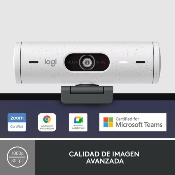 WEBCAM LOGITECH BRIO 500 FHD USB-C WHITE - Imagen 2