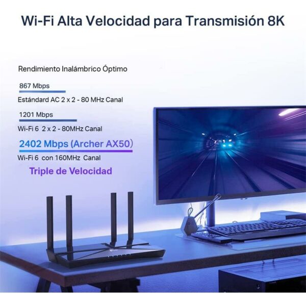 WIRELESS N ROUTER TP-LINK ARCHER AX50 WIFI 6 AX3000 - Imagen 4