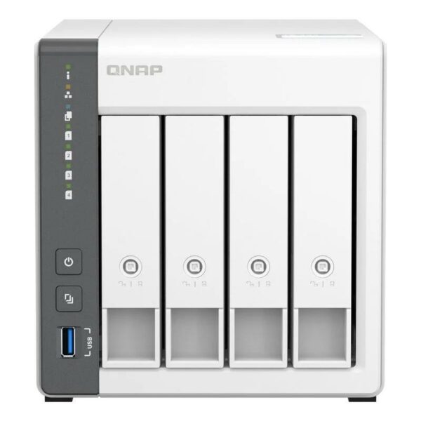 UNIDAD NAS QNAP TS-433-4G RJ45 4 BAHIAS WHITE