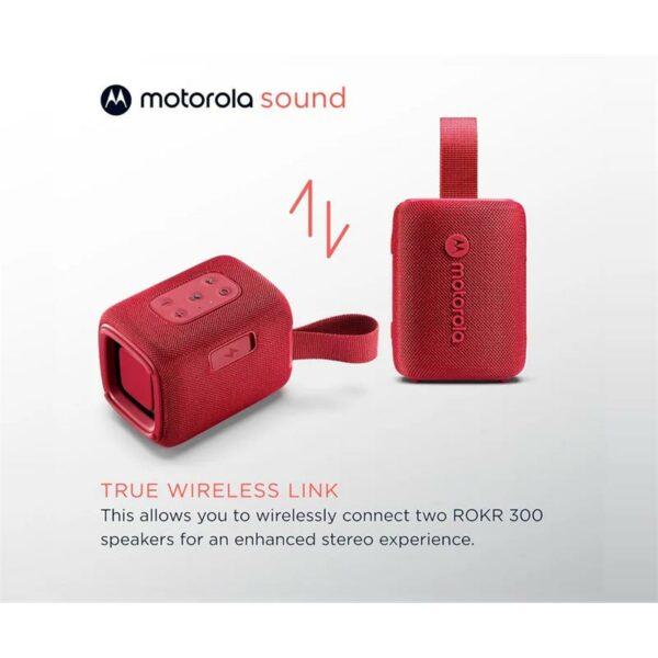 ALTAVOZ MOTOROLA ROKR 300 WIRELESS BLUETOOTH 5.3 IP67 RED - Imagen 3