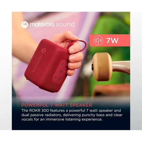 ALTAVOZ MOTOROLA ROKR 300 WIRELESS BLUETOOTH 5.3 IP67 RED - Imagen 6