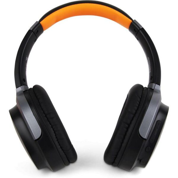 AURICULARES + MICROFONO DENVER BTN-210 HEADSET BLUETOOTH ANC BLACK/ORANGE - Imagen 3