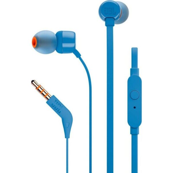 AURICULARES + MICROFONO JBL TUNE 110 IN EAR AUX BLUE - Imagen 4