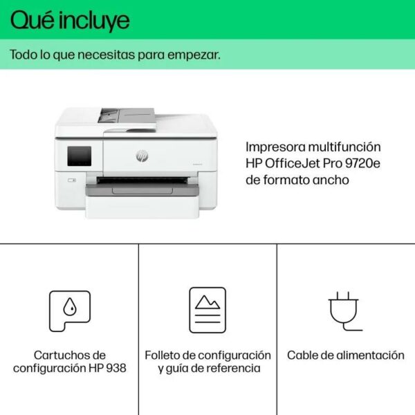 IMPRESORA HP MULTIFUNCION OFFICEJET PRO 9720E COLOR WIFI DUPLEX A3 WHITE - Imagen 5