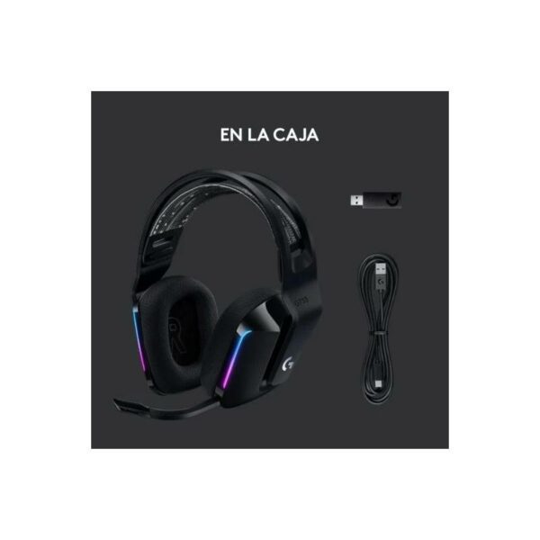 AURICULARES + MICROFONO LOGITECH GAMING G733 RGB WIRELESS BLACK - Imagen 4