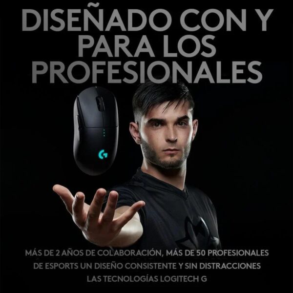 RATON GAMING LOGITECH G PRO WIRELESS 25600DPI RGB BLACK - Imagen 2