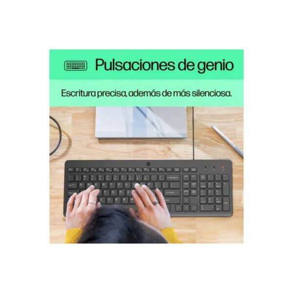 TECLADO + RATON HP 150 USB BLACK - Imagen 3