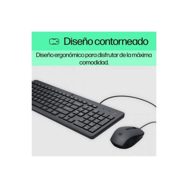 TECLADO + RATON HP 150 USB BLACK - Imagen 5