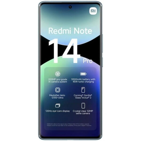 SMARTPHONE XIAOMI REDMI NOTE 14 PRO 6.67 FHD+ 8GB/256GB/200MP/NFC/4G BLUE